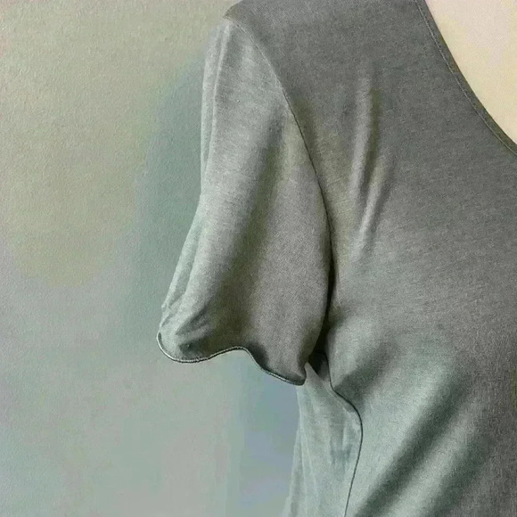 Armani Collezioni T-shirt size 12 gray/green color.  NWT from Neiman Marcus - Picture 3 of 10